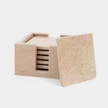Load image into Gallery viewer, Marble Square Coasters Set
