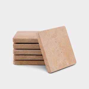 Marble Square Coaster Plates Set