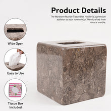 Load image into Gallery viewer, Marble Tissue Box Holder - Square
