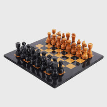 Load image into Gallery viewer, Marble 38cm Chess Set - Black &amp; Golden
