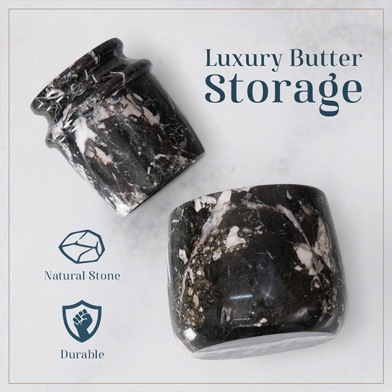 Marble Butter Keeper With Lid
