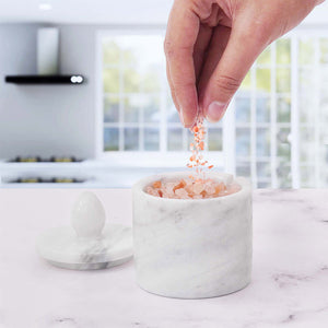 Marble Single Salt Cellar With Spoon