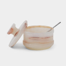 Load image into Gallery viewer, Marble Salt Cellar With Lid &amp; Spoon
