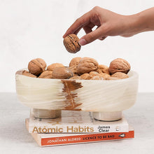 Load image into Gallery viewer, Marble Oval Bowl With Stand
