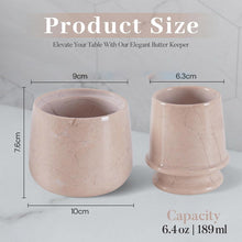 Load image into Gallery viewer, Marble Butter Keeper With Lid

