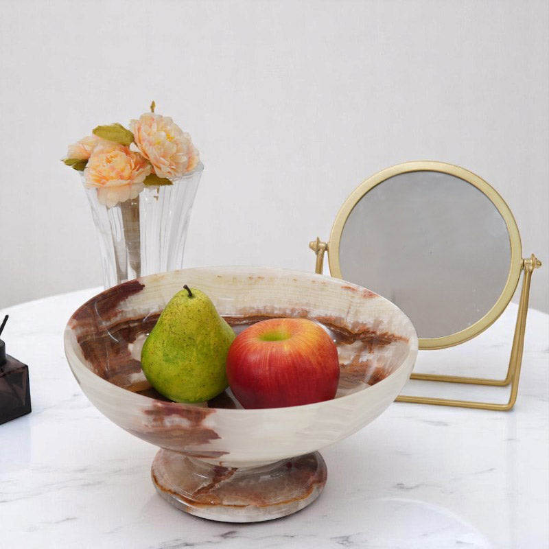 Chic 25cm Marble Fruit Bowl