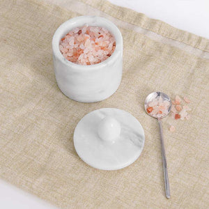 Marble Single Salt Cellar With Spoon