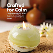 Load image into Gallery viewer, Marble Tea Light Candle Holder Set of 2 - Green
