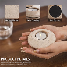 Load image into Gallery viewer, Marble Tea Light Candle Holder Set of 3
