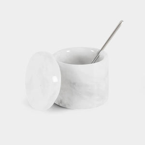 Marble Salt Cellar With Spoon