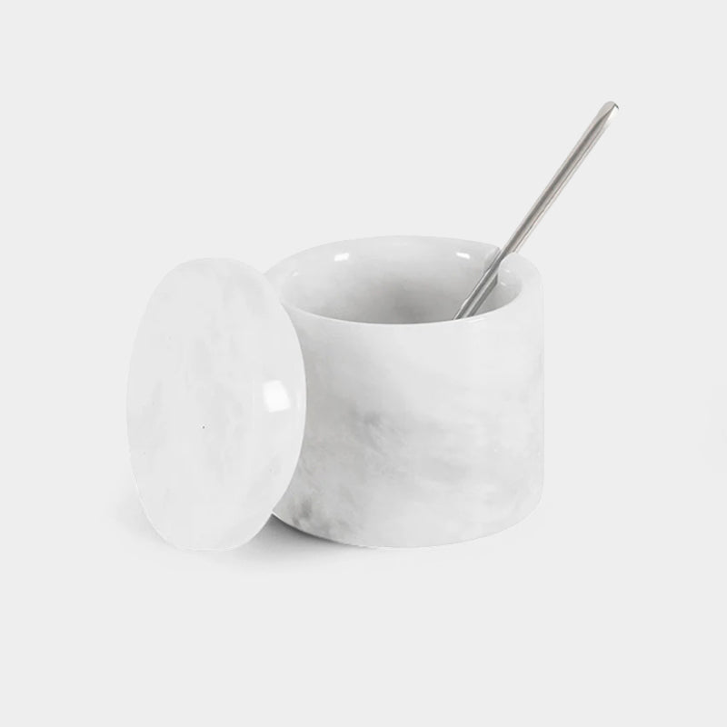 Marble Salt Cellar With Spoon