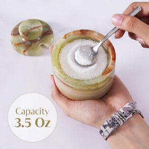 Marble Single Salt Cellar With Spoon