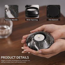 Load image into Gallery viewer, Marble Tea Light Candle Holder Set of 3

