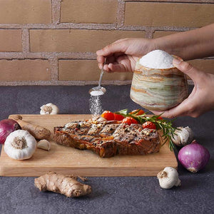 Marble Big Tumbler Salt Cellar