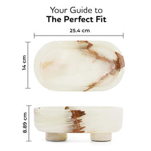 Load image into Gallery viewer, Marble Oval Bowl With Stand
