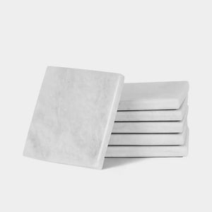 Marble Square Coaster Plates Set