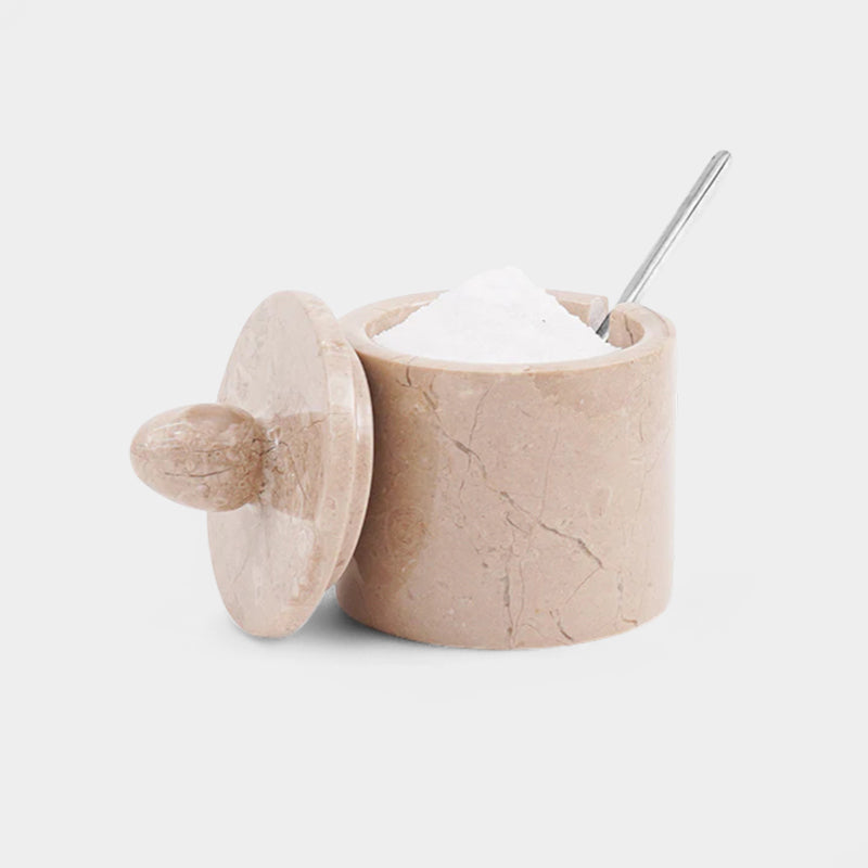 Marble Single Salt Cellar With Spoon