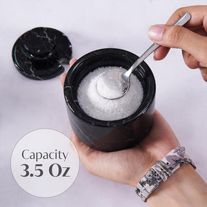 Marble Single Salt Cellar With Spoon