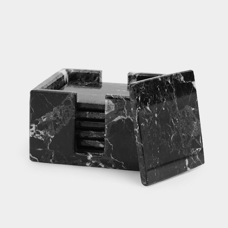 Marble Square Coasters Set