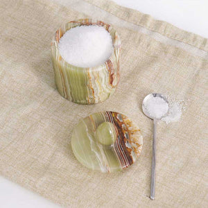 Marble Single Salt Cellar With Spoon