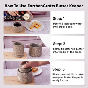 Marble Butter Keeper With Lid