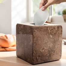 Load image into Gallery viewer, Marble Tissue Box Holder - Square
