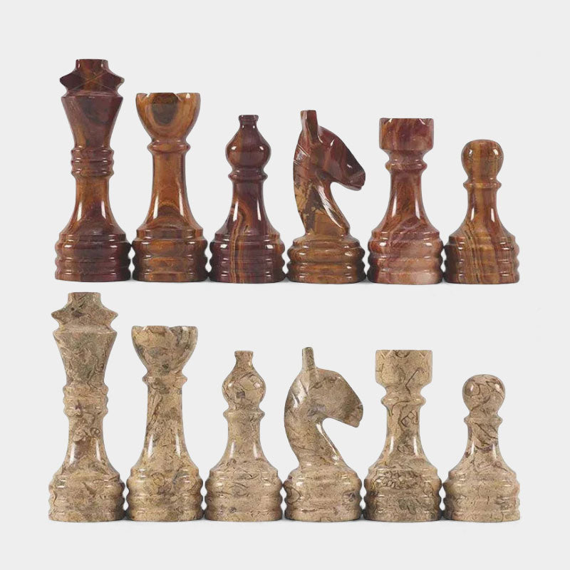 Chess Figures - Red & Coral