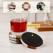 Load image into Gallery viewer, Round Coaster Plates Set of 4 - Checkers Design
