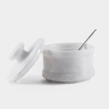 Load image into Gallery viewer, Marble Salt Cellar With Lid &amp; Spoon
