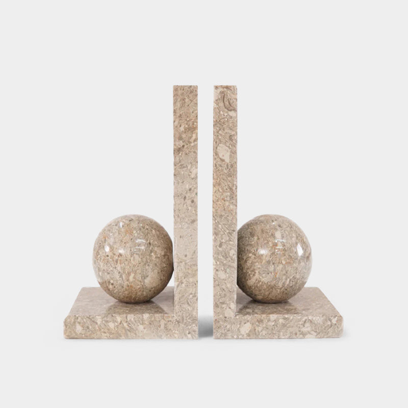 Marble L-Shaped Bookends