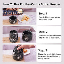 Load image into Gallery viewer, Marble Butter Keeper With Lid
