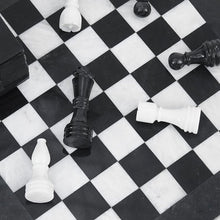 Load image into Gallery viewer, Marble 38cm Chess Set - Black &amp; White
