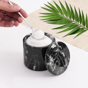 Marble Single Salt Cellar With Spoon