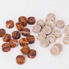 Checkers Figures - Red & Travertine