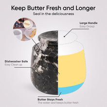 Load image into Gallery viewer, Marble Butter Keeper With Lid
