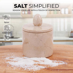 Marble Single Salt Cellar With Spoon