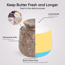Load image into Gallery viewer, Marble Butter Keeper With Lid
