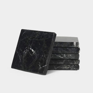 Marble Square Coaster Plates Set