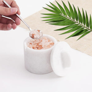 Marble Single Salt Cellar With Spoon