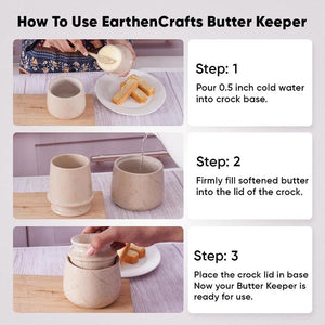 Marble Butter Keeper With Lid
