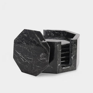 Marble Star Coasters Set Includes Elegant Holder