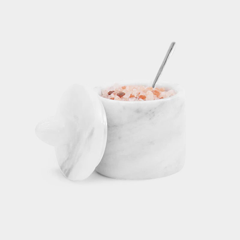 Marble Single Salt Cellar With Spoon