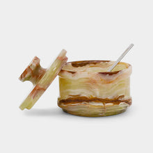 Load image into Gallery viewer, Marble Salt Cellar With Lid &amp; Spoon
