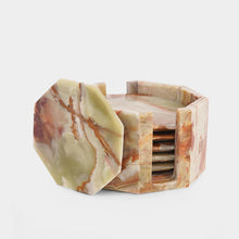 Load image into Gallery viewer, Marble Star Coasters Set Includes Elegant Holder
