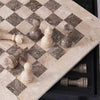 38cm Chess Set With Storage Box - Travertine & Oceanic