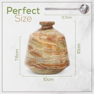 Marble Big Tumbler Salt Cellar