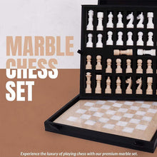 Load image into Gallery viewer, Marble 30cm Chess Set Verona &amp; White
