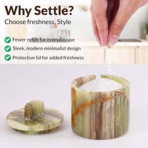 Marble Single Salt Cellar With Spoon