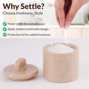 Marble Single Salt Cellar With Spoon