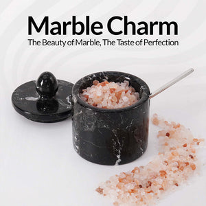 Marble Single Salt Cellar With Spoon